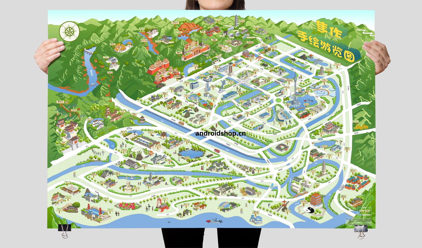 焦作手(shou)繪遊覽(lan)圖