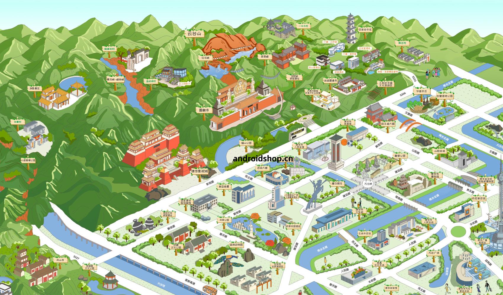 焦作手(shou)繪遊覽(lan)圖