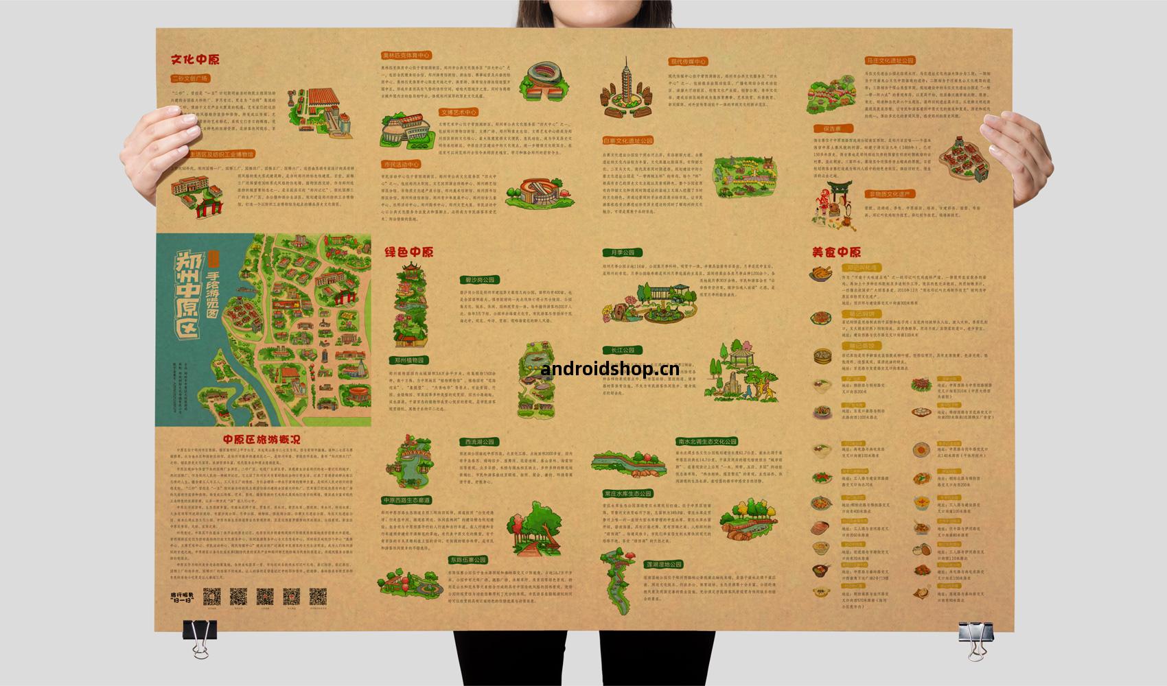 鄭州(zhou)中原(yuan)區(qu)手繪遊覽(lan)圖(tu)