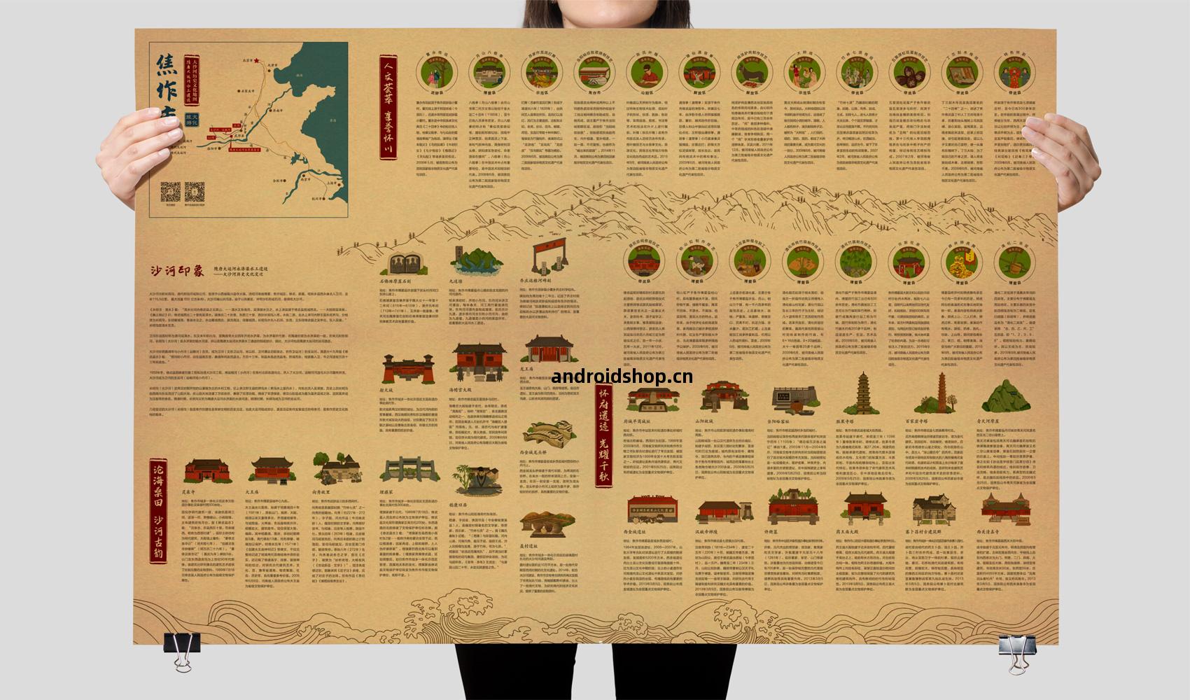 焦作大沙(sha)河手繪(hui)遊(you)覽圖(tu)