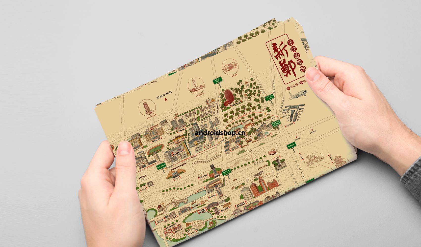 新鄭市(shi)手(shou)繪(hui)遊(you)覽圖